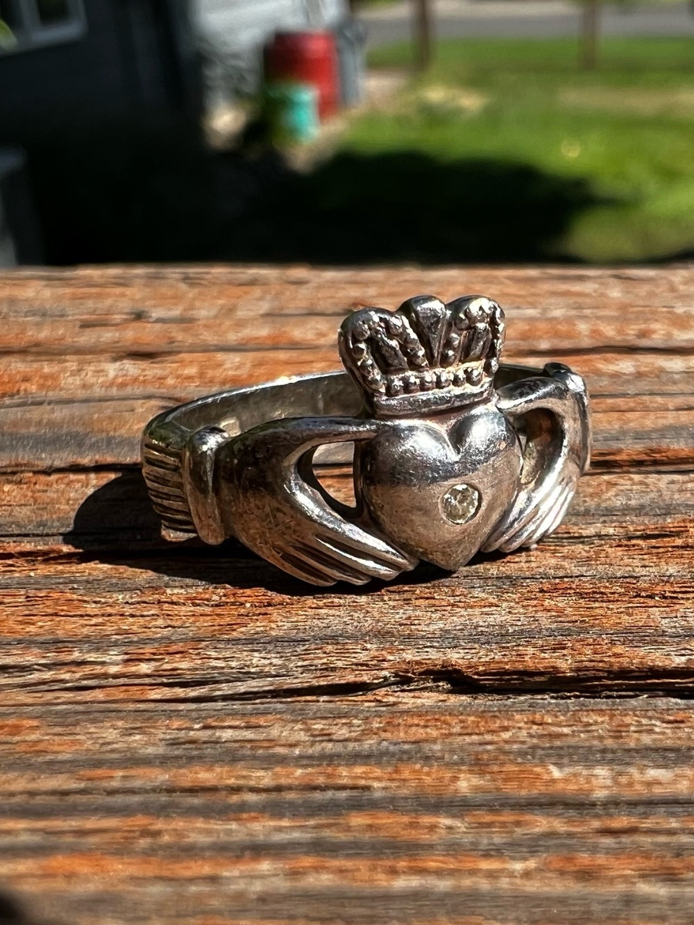 Classic Claddagh Ring in Silver with Crown and Heart